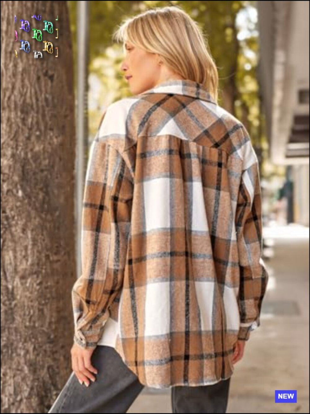 Shacket Plaid Flannel Button Down Shirt Trendy Cowgirl Style Oversized Fit - Picture 4 of 7